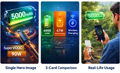Smartphone battery life comparison focusing on usage and charging capacity