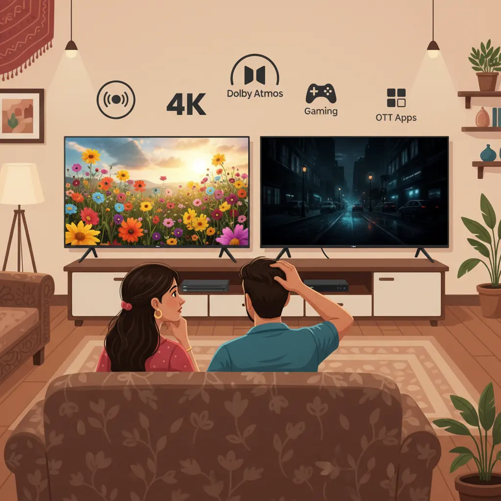 Indian couple confused while choosing between Samsung and LG Smart TV for home use