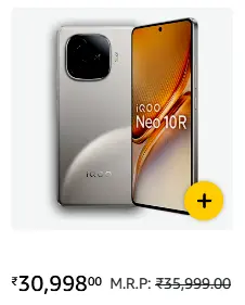 iQOO Neo 10 gaming smartphone Titanium Chrome finish