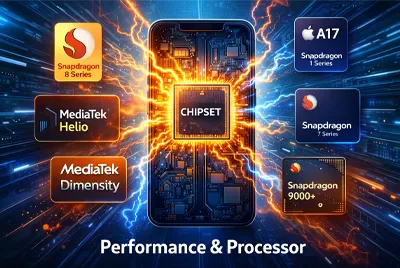 Smartphone performance comparison showing processor and speed capability